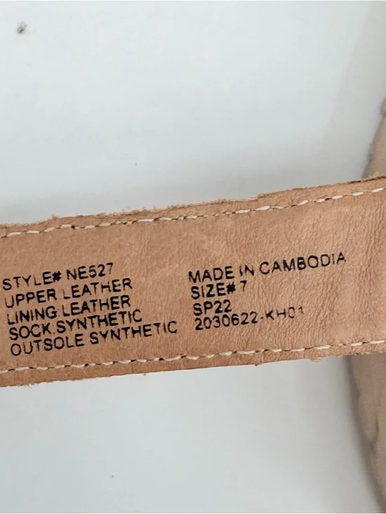 Madewell Sandals Womens 7 Tan Beige Leather MAGGIE Colorblock Flatform Comfort - Picture 8 of 11